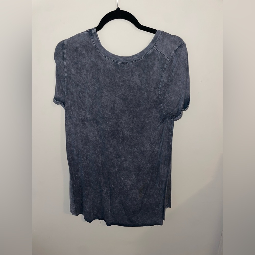 Gray Acid Wash Short Sleeve T-Shirt